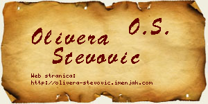 Olivera Stevović vizit kartica